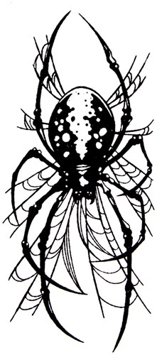 QuickTattoo Glitter Sjabloon Spin - 8x12cm