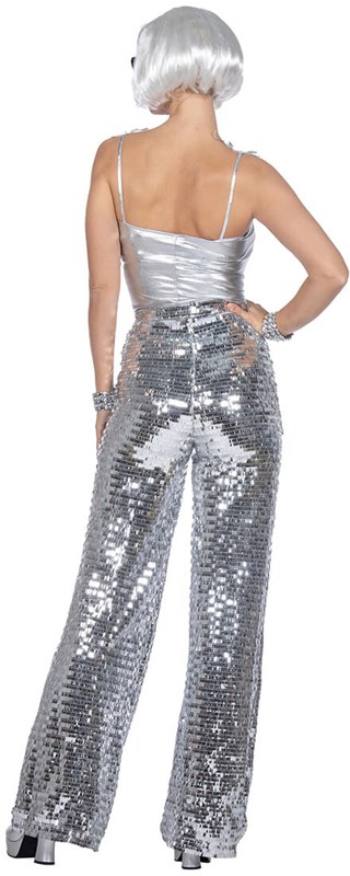 Party Disco Broek Zilver (achterkant)