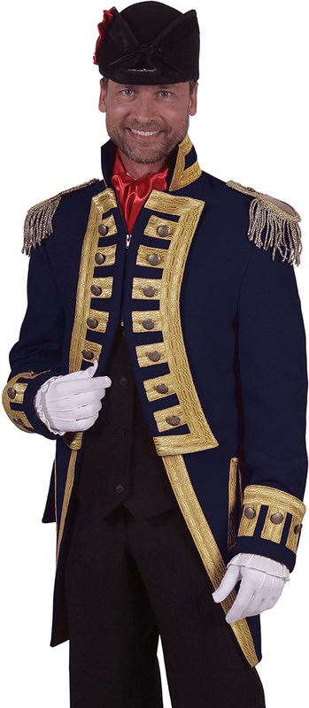 Herenjas Nelson Marine Blauw-Goud Luxe