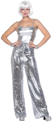 Party Disco Broek Zilver