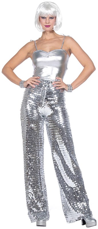 Party Disco Broek Zilver