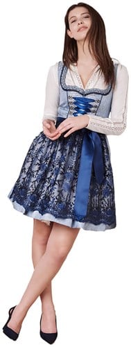 Dirndl Lida Blauw (50cm) - 2dlg.