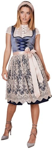 Dirndl Koko Blauw (60cm) - 2dlg.