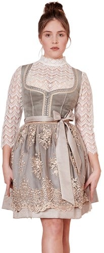 Dirndl Aurea Luxe Grijs (50cm) - 2dlg