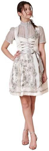 Dirndl Sulia Wit-Grijs (50cm) - 2dlg.