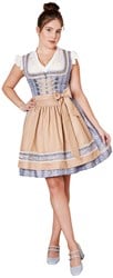 Dirndl Eike Luxe Blauw-Beige (50cm) - 2dlg