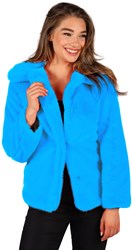 Bontjas Carnaval Turquoise Luxe