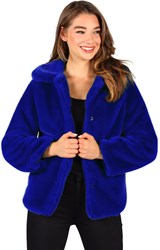 Bontjas Carnaval Blauw Luxe