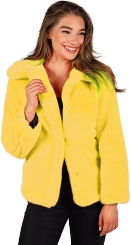 Bontjas Carnaval Geel Luxe