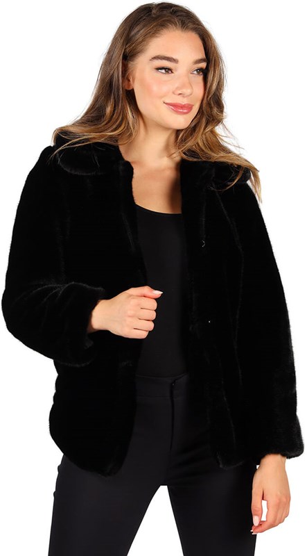 Bontjas Carnaval Zwart Luxe (zwart 4)
