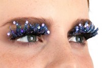 PXP Blauw Fluo Glitter Wimpers Glow In The Dark (voorbeeld)