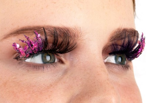 PXP Roze Fluo Glitter Wimpers Glow In The Dark (voorbeeld)