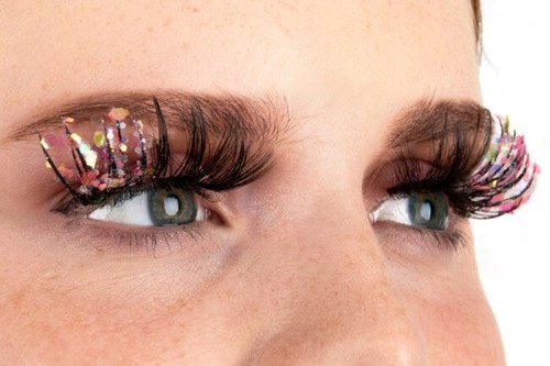 PXP Roze Fluo Wimpers Glitters Glow In The Dark (voorbeeld)