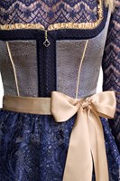 Dirndl Effi Luxe Donkerblauw-Goud (50cm) - 2dlg (detail 1)