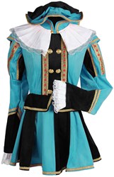 Dames Pietenpak Elza Turquoise-Zwart Luxe