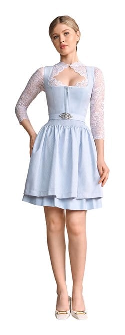 Dirndl Alisha Lichtblauw Luxe (50cm) - 2dlg