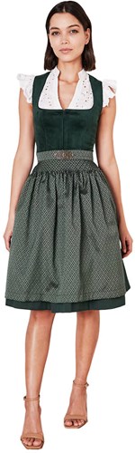 Dirndl Alisha Donkergroen Luxe (60cm) - 2dlg