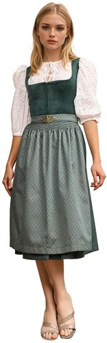 Dirndl Alisha Donkergroen Luxe (70cm) - 2dlg