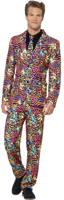 Herenkostuum met Neon Panterprint