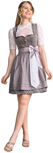 Dirndl Elora grijs Luxe (50cm) - 2dlg.