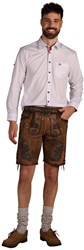Lederhose Geitenleer Tobias Bruin met Riem
