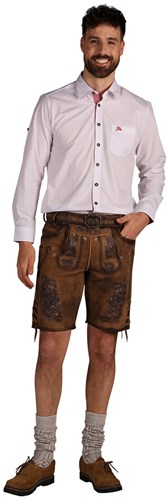 Lederhose Geitenleer Tobias Bruin met Riem