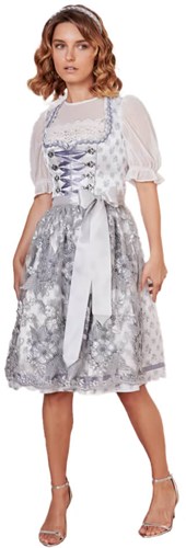 Dirndl Maira Wit-Zilver (60cm) - 2dlg.