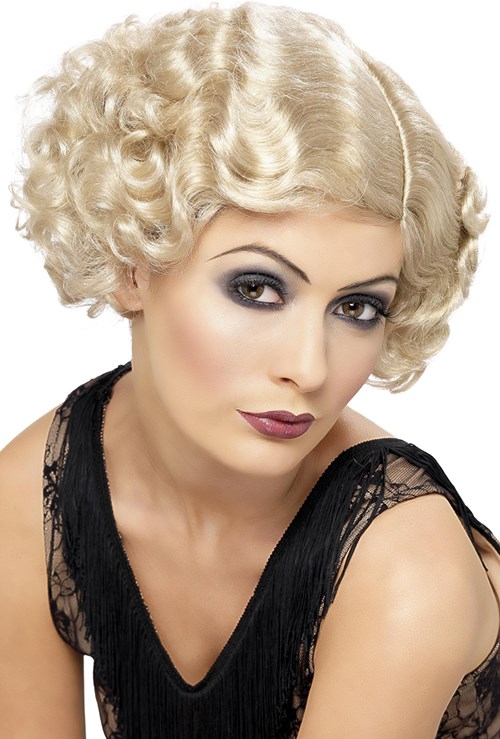 Jaren 20 Flirty Flapper Pruik Blond (1)