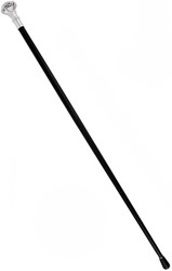 Pooier Wandelstok Diamant Zwart-Zilver