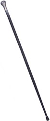 Wandelstok met Ronde Knop Zwart-Zilver