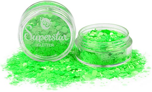 Chunky Glitter Superstar Fluor Groen - 8ml