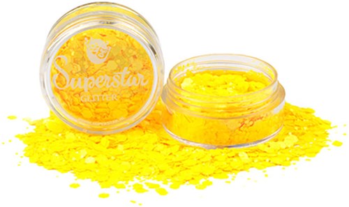 Chunky Glitter Superstar Fluor Geel - 8ml