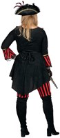 Kostuum Piraat Stripe Luxe voor dames (achterkant 2)