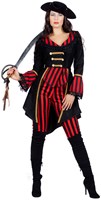 Kostuum Piraat Stripe Luxe voor dames