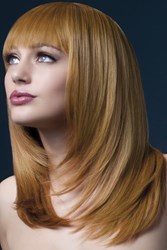 Fever Pruik Tanja Luxe Rood/Bruin