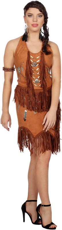Dames Topje Indiaanse / Hippie Bruin (voorbeeld)