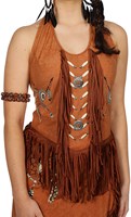 Dames Topje Indiaanse / Hippie Bruin