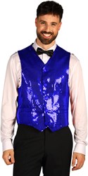 Glitter Gilet Heren Blauw