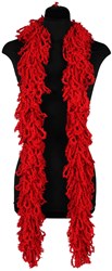 Glamour Boa Sjaal Rood met Tinsel