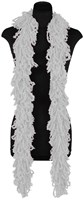 Glamour Boa Sjaal Wit met Tinsel