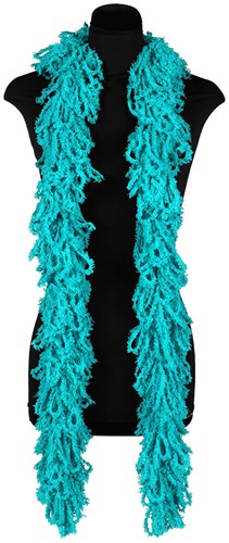 Glamour Boa Sjaal Turquoise met Tinsel