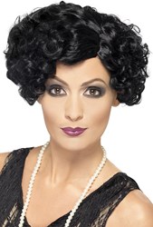 Jaren 20 Flirty Flapper Pruik Zwart