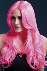 Fever Pruik Khloe Luxe Neon Pink