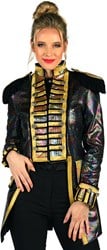 Carnavalsjas Dames Metallic Fiesta Zwart