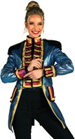 Carnavalsjas Dames Metallic Fiesta Turquoise (4)