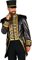 Carnavalsjas Heren Metallic Fiesta Zwart