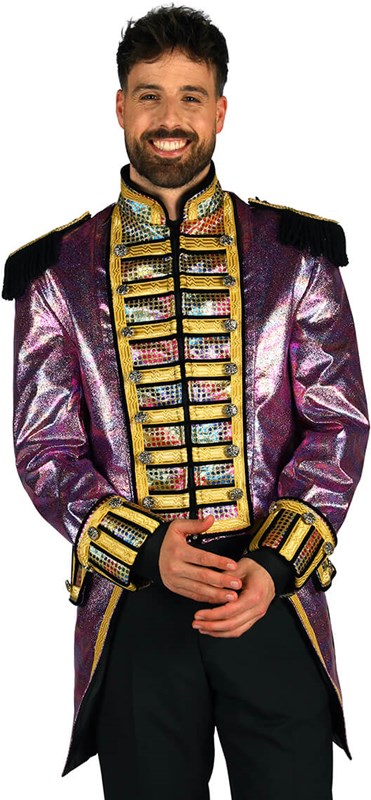 Carnavalsjas Heren Metallic Fiesta Paars (3)