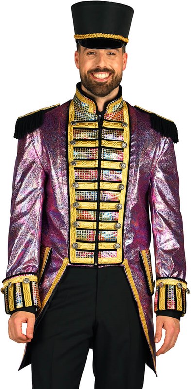 Carnavalsjas Heren Metallic Fiesta Paars
