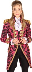 Carnavalsjas Nelson Brokaat Zwart/Roze Luxe Dames