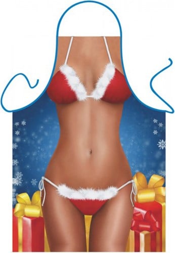 Schort Sexy Kerstvrouw in Bikini